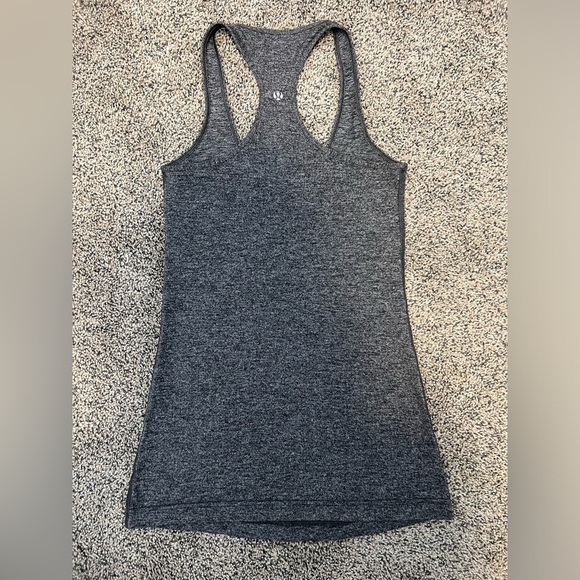 lululemon athletica Cool Racerback II Heathered Black Size 4 - Picture 4 of 5